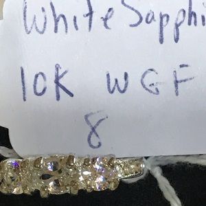 White sapphire 10k WGF